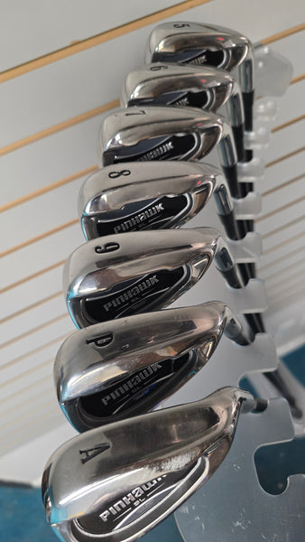 USED Pinhawk Single Length Irons, RH, 5-PW+AW, Stiff Graphite, Standard Length